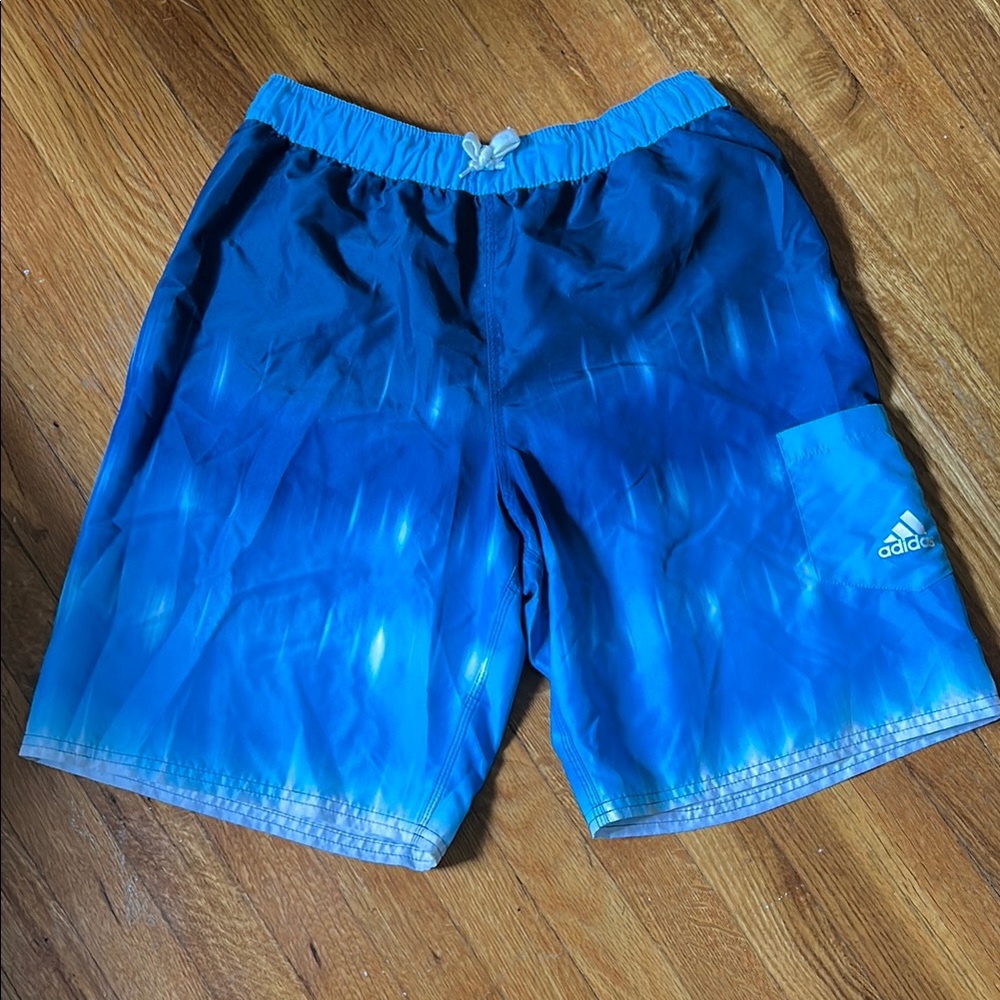 Adidas Blue Board Shorts Quick-Dry Swimwear